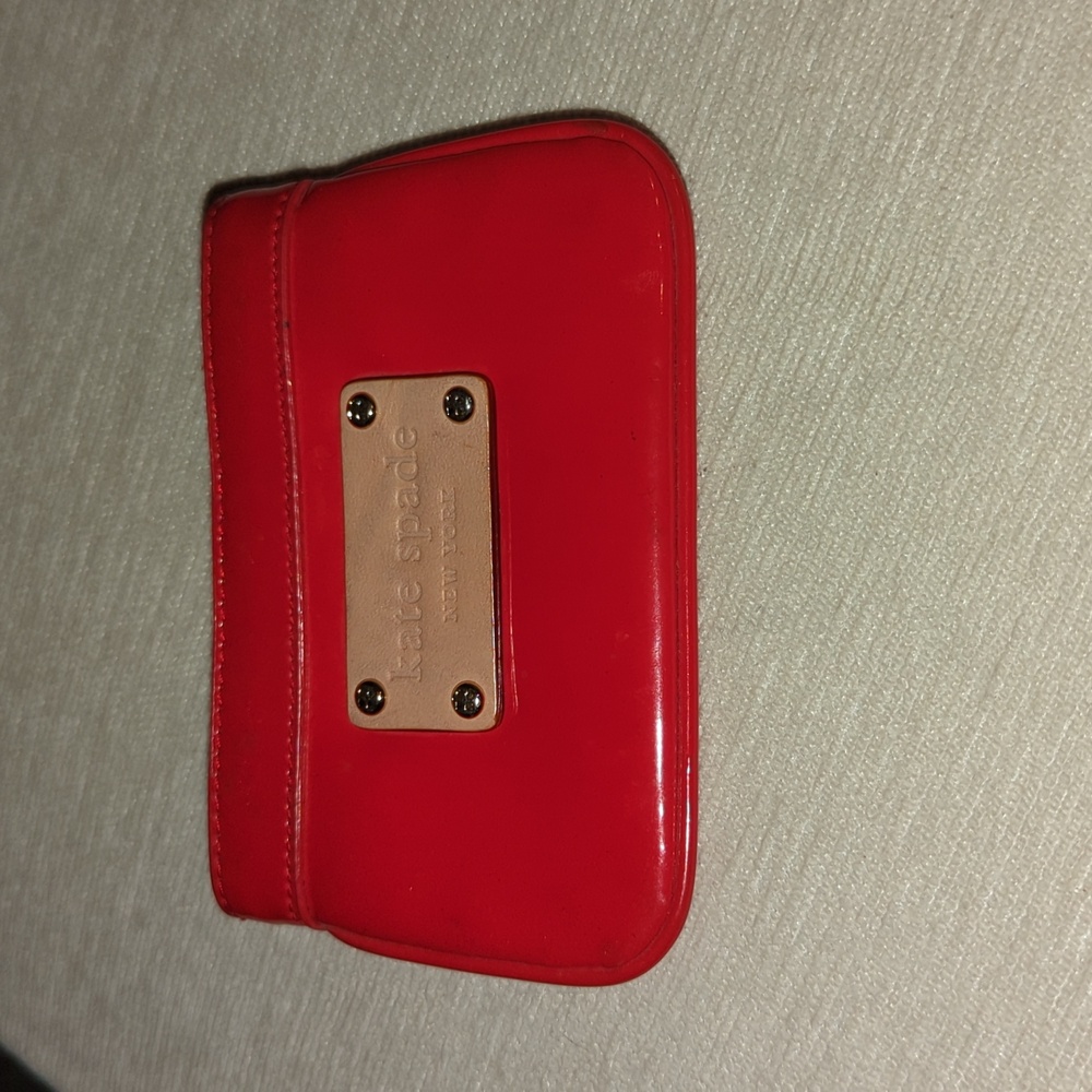 kate spade Red Patent Leather Wristlet Clutch